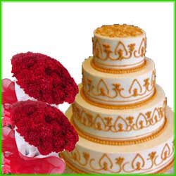 "Designer Round shape chocolate cake - 1kg - Click here to View more details about this Product